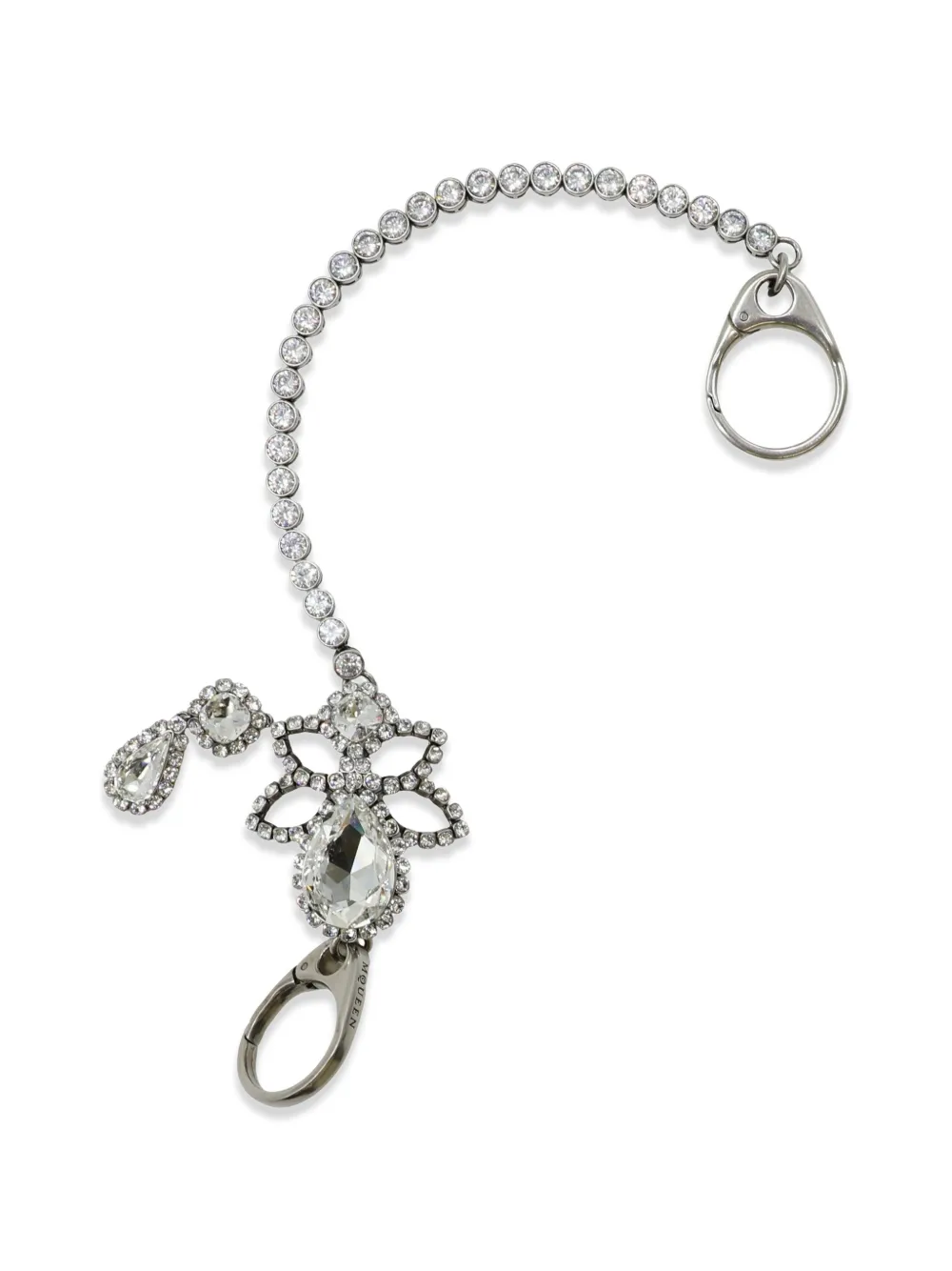 Alexander McQueen Chandelier crystal chain - Argento