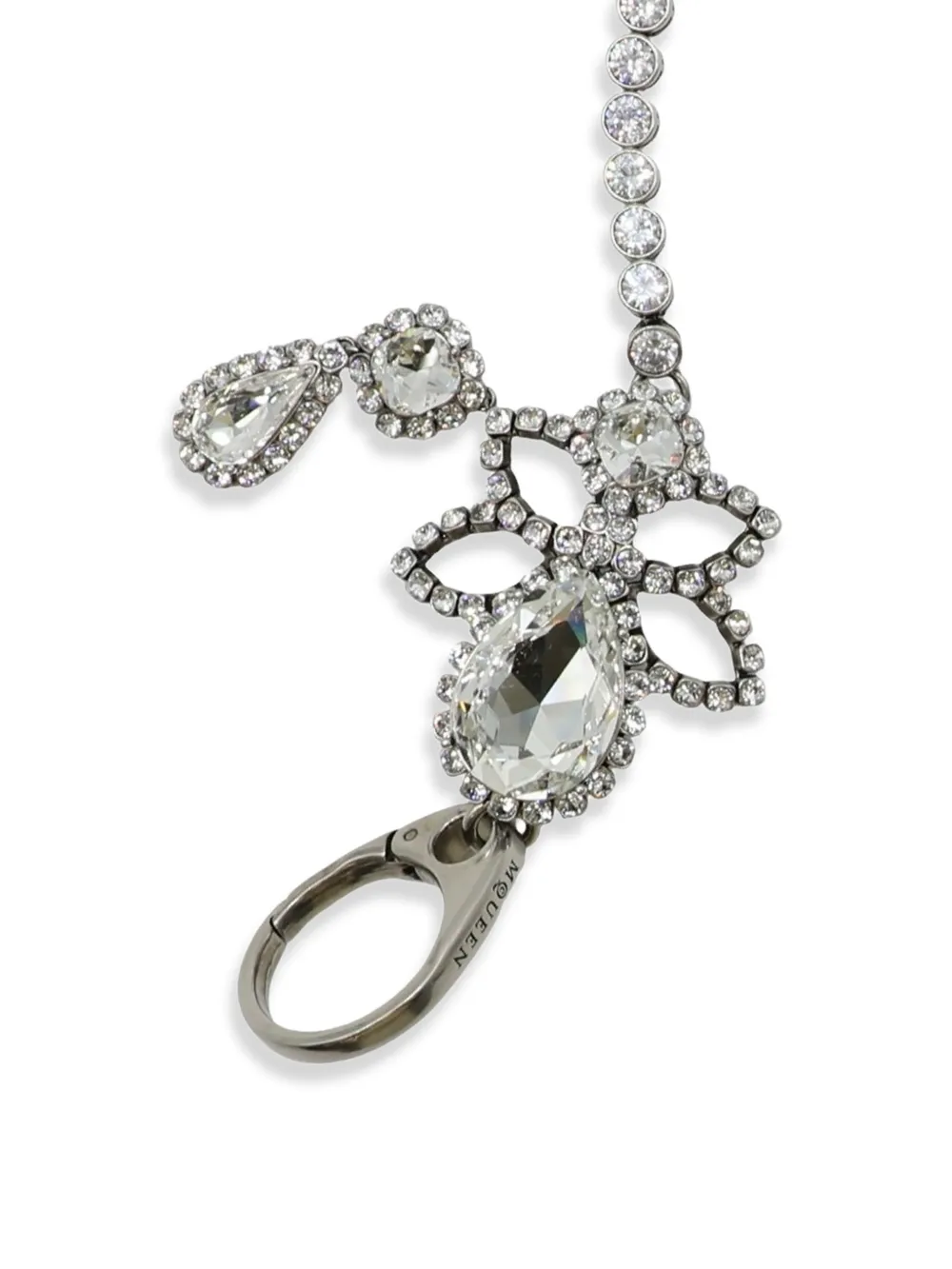 Alexander McQueen Chandelier ketting met kristallen Zilver