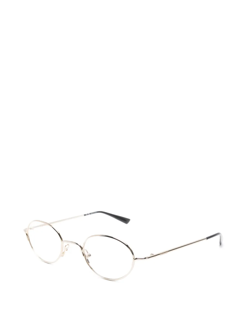  Alexander Mcqueen Eyewear Oval-frame Glasses - Gold 