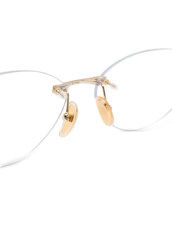 Balenciaga Eyewear リムレスメガネフレーム | ゴールドトーン 
