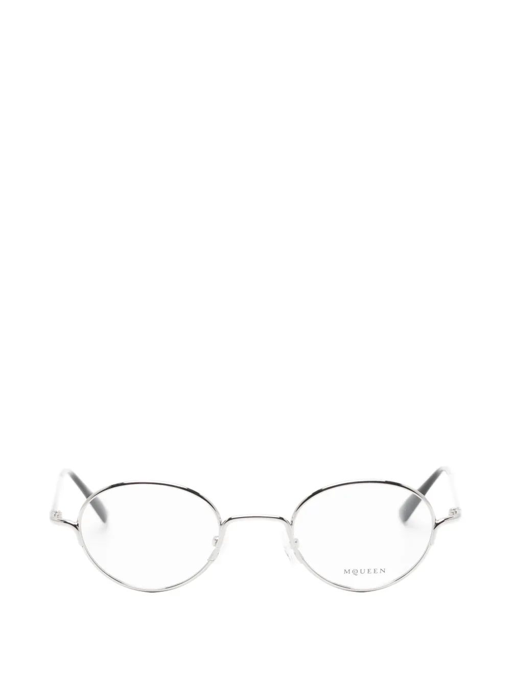 Alexander McQueen Eyewear Occhiali ovali - Argento