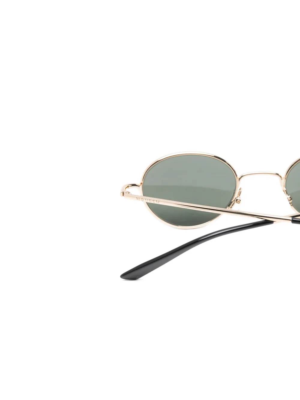 Alexander McQueen Eyewear Zonnebril met ovalen montuur Goud