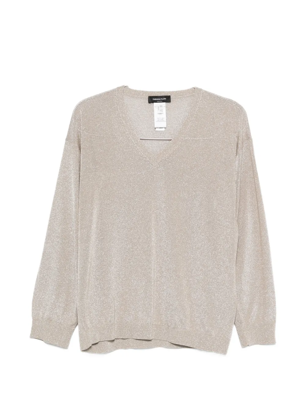 Fabiana Filippi V-neck long-sleeve sweater - Toni neutri