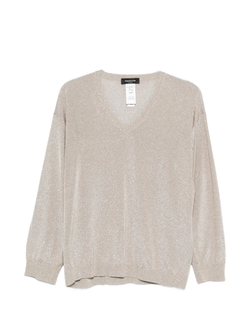 Fabiana Filippi V-neck long-sleeve sweater - Toni neutri
