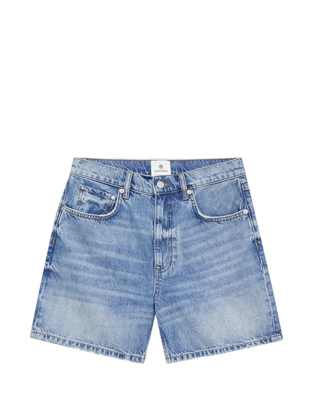 ANINE BING washed shorts - Blu