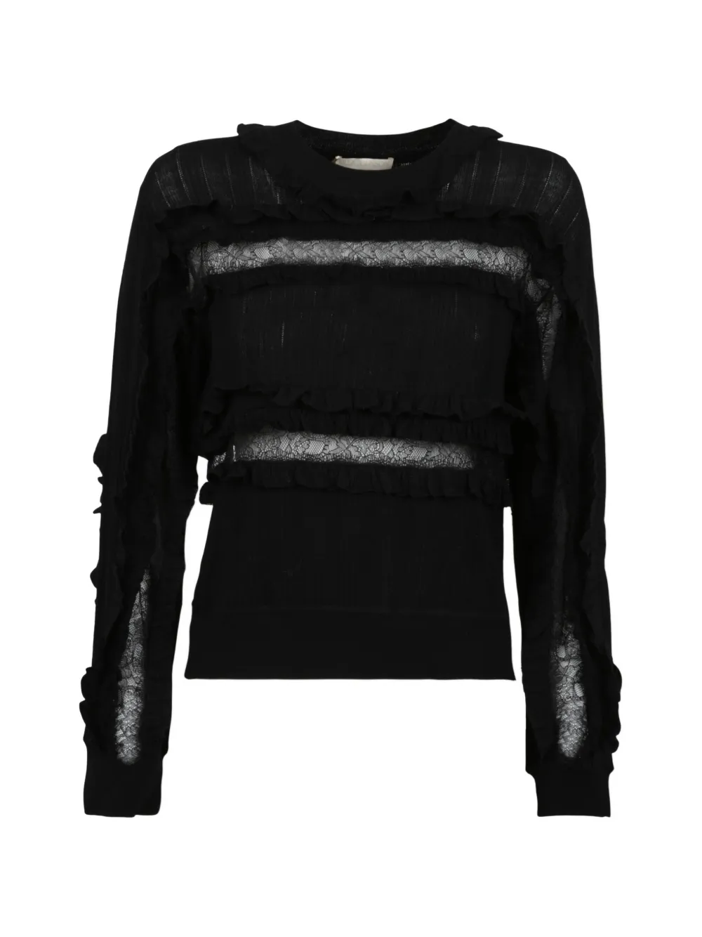 Ulla Johnson Demma ruffled lace sweater - Black