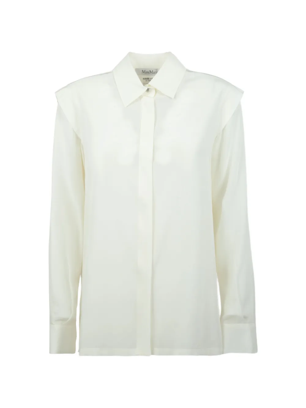 Max Mara Camicia Mit Schulterdetail In White
