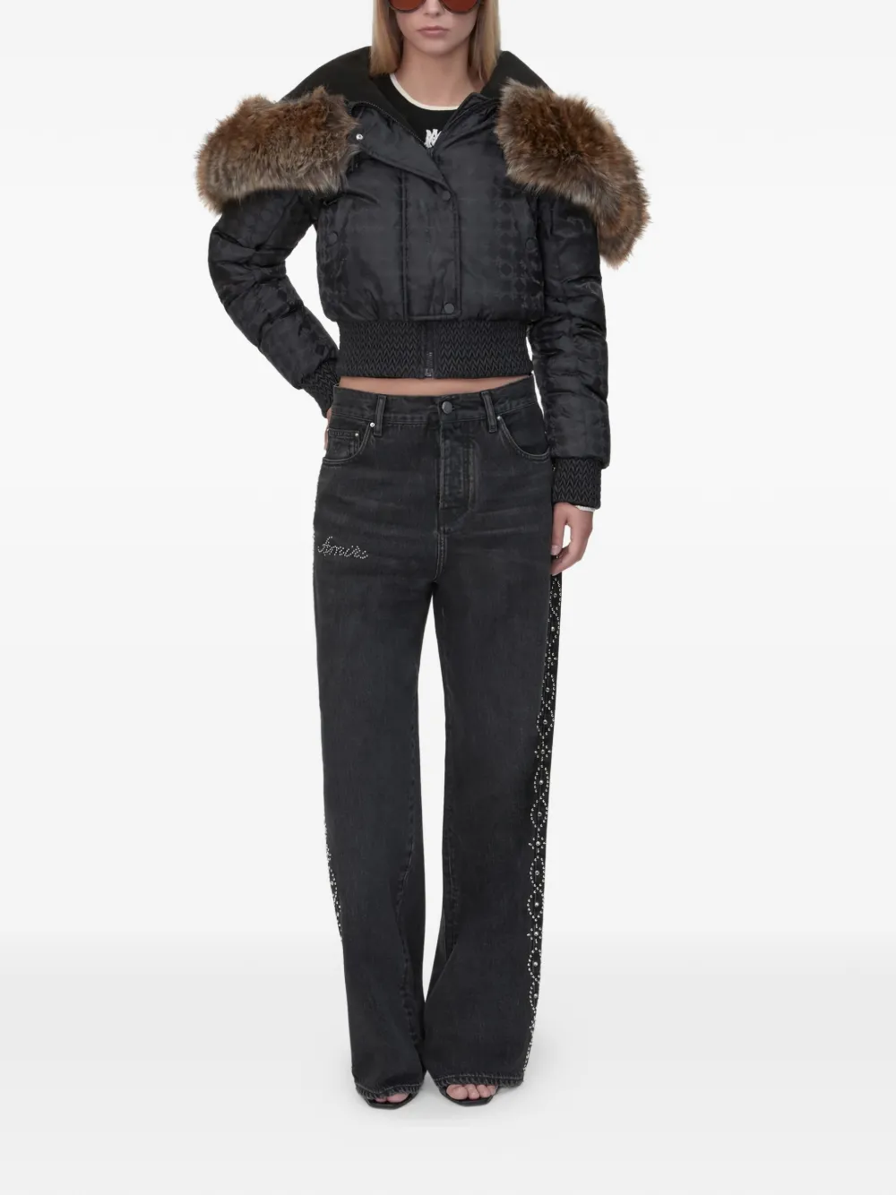 AMIRI Baggy jeans met studs Zwart