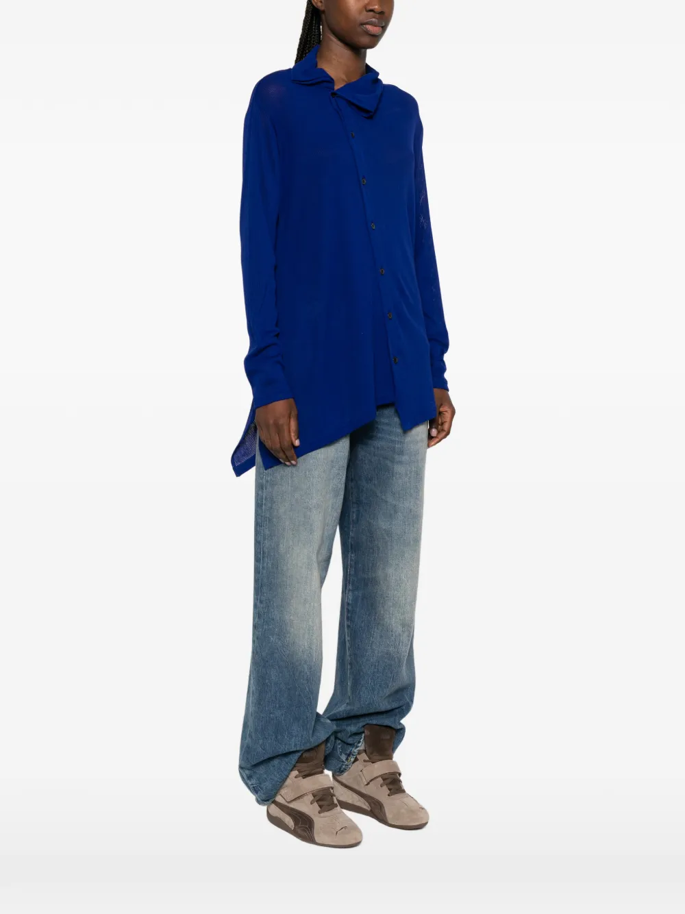 Y's Vest met V-hals Blauw