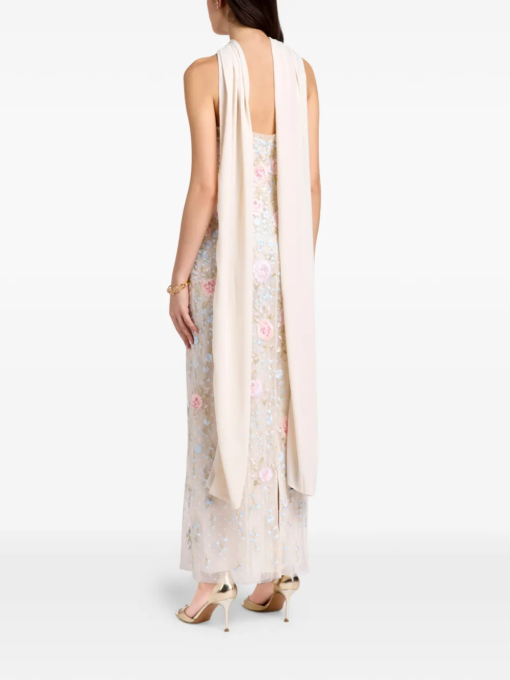 Needle & Thread Strapless jurk Beige