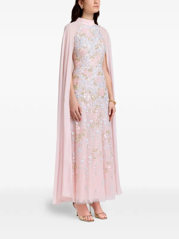 needle & thread silk dresses Needle & Thread Scallop Halterneck Maxi Gown - Purple - 5% Off