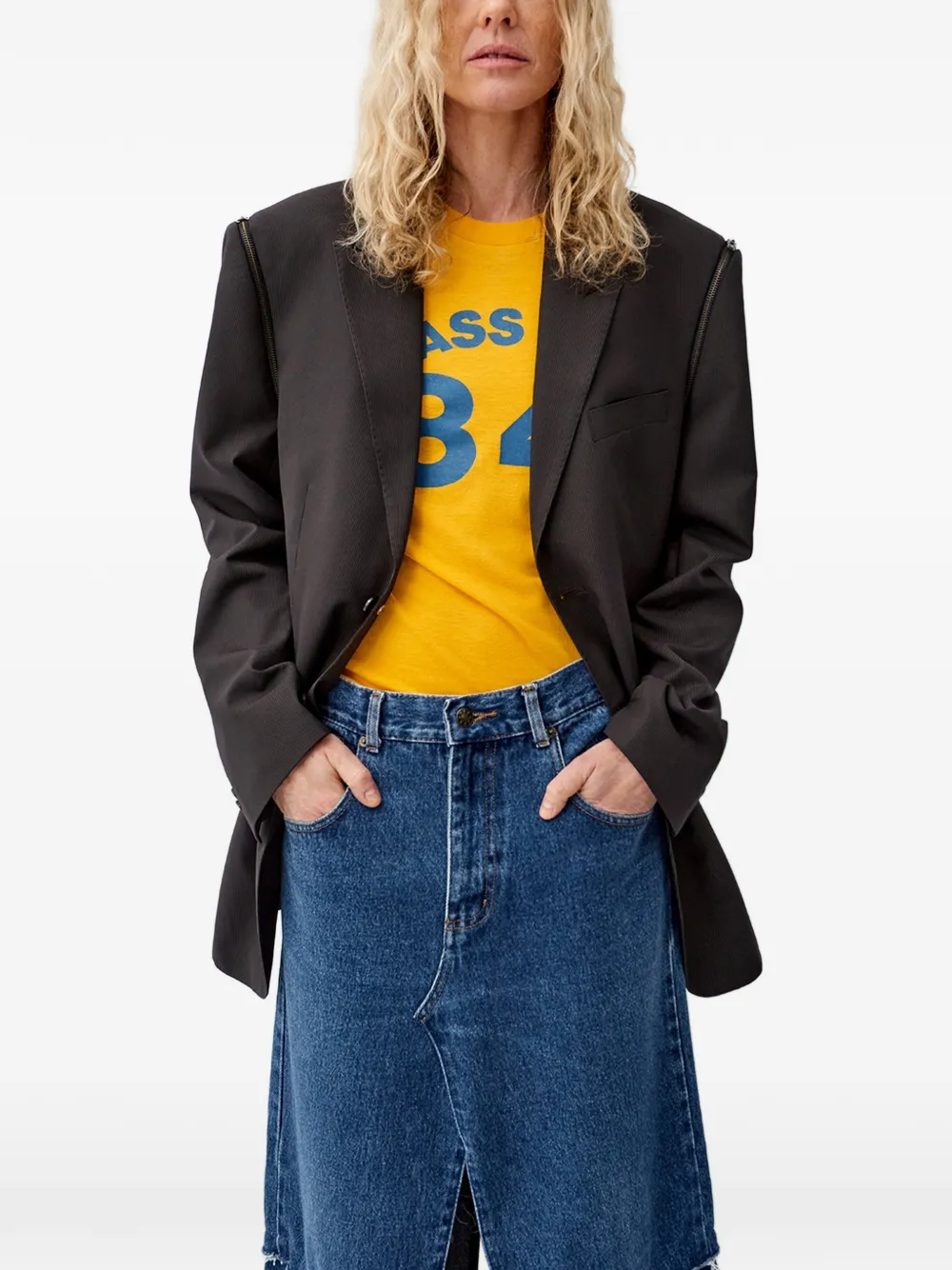 BETTTER Upcycled Transformer blazer Grijs