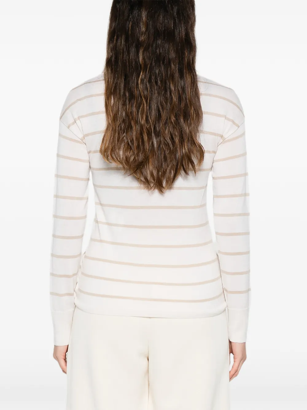 Max Mara Gestreept T-shirt Beige