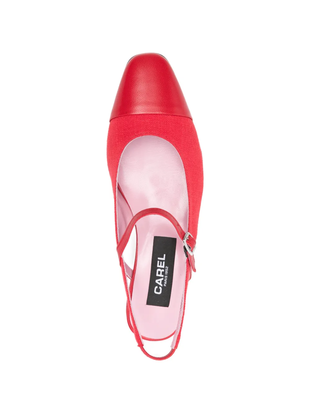 Carel Paris Oceano cap-toe flat pumps Rood