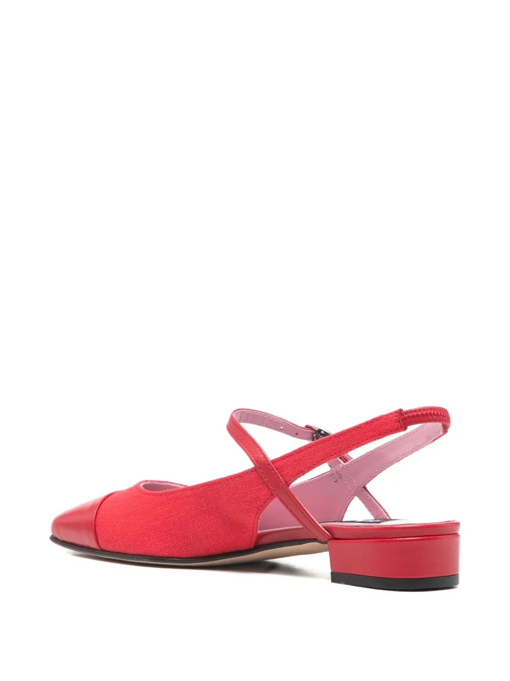 Carel Paris Oceano cap-toe flat pumps Rood