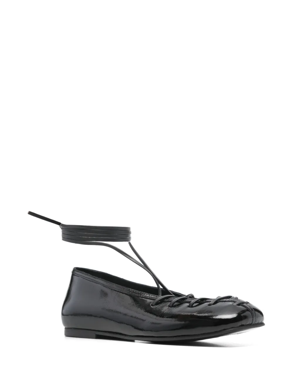 ALOHAS Bumi lace-up ballet flats - Zwart