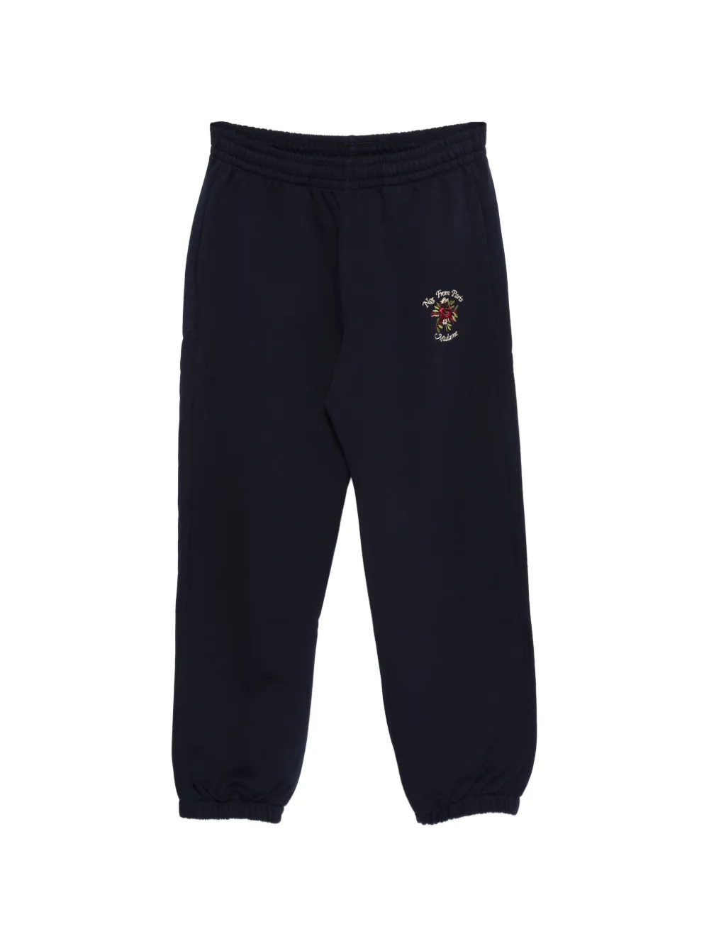 Drôle De Monsieur floral embroidered track pants - Blu