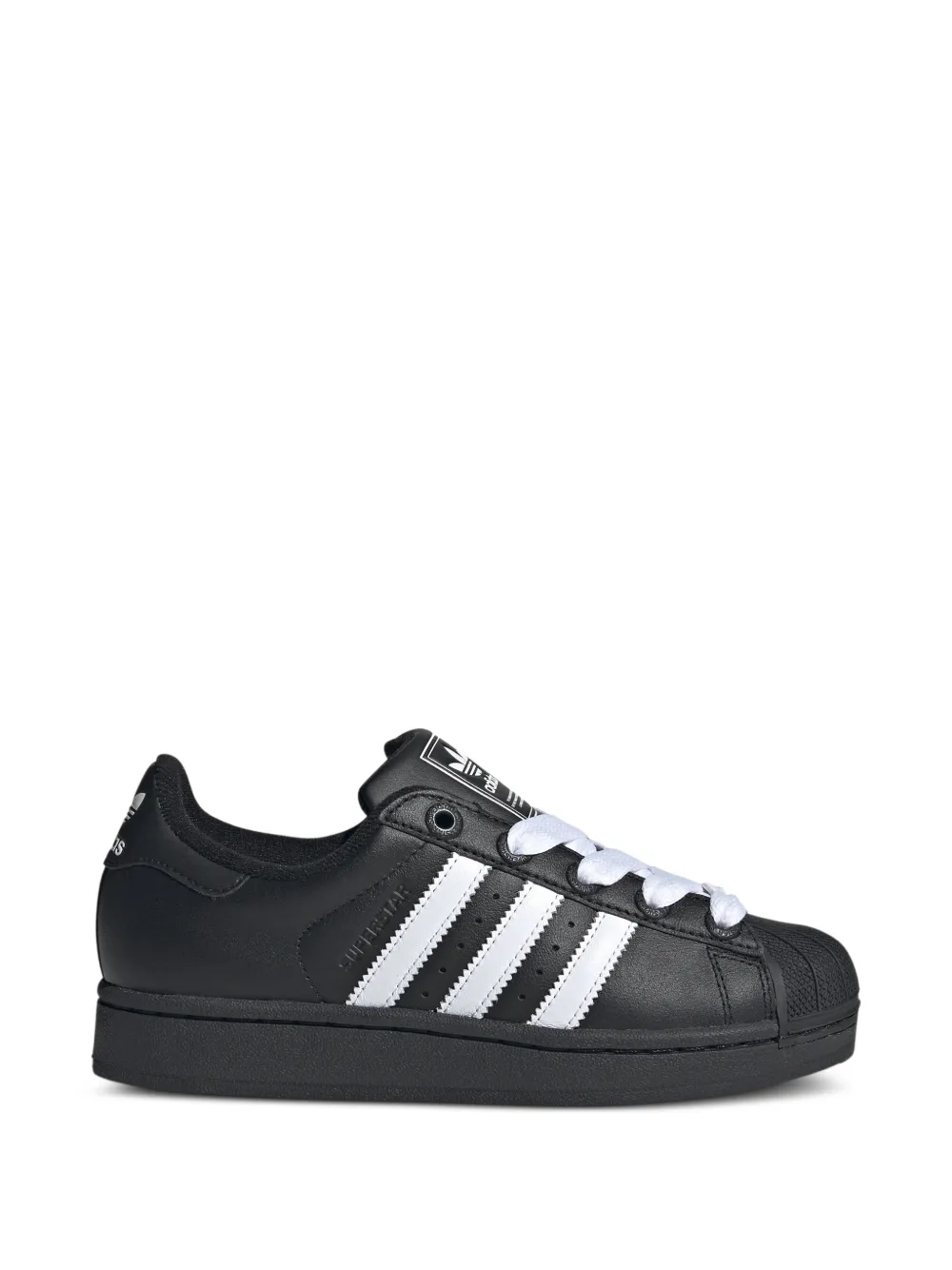 Adidas Kids Superstar II lace-up sneakers Zwart