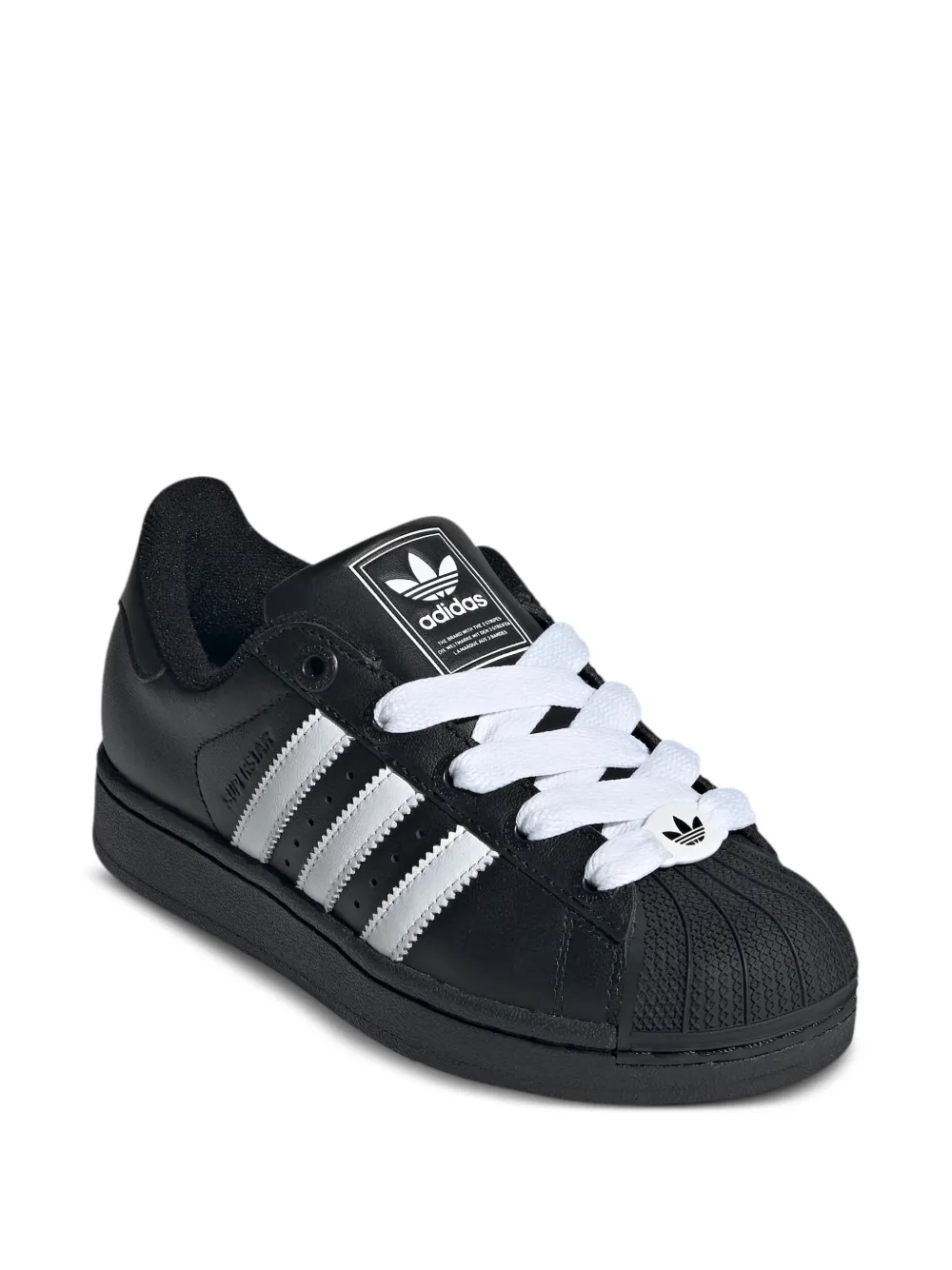 adidas Kids Superstar II lace-up sneakers Zwart