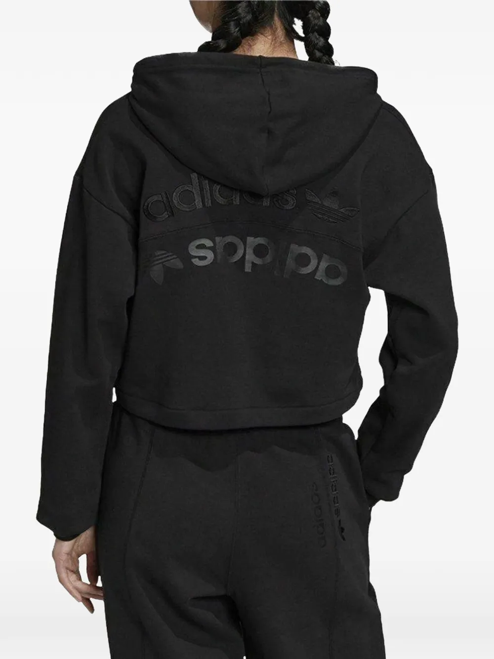 adidas Hoodie met logoprint Zwart
