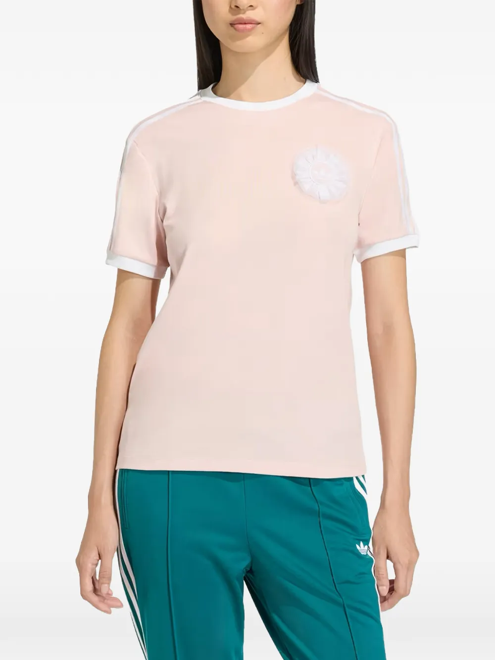 adidas T-shirt met kant Roze