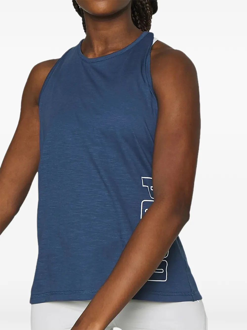 PUMA logo-detail twist tank top - Blau