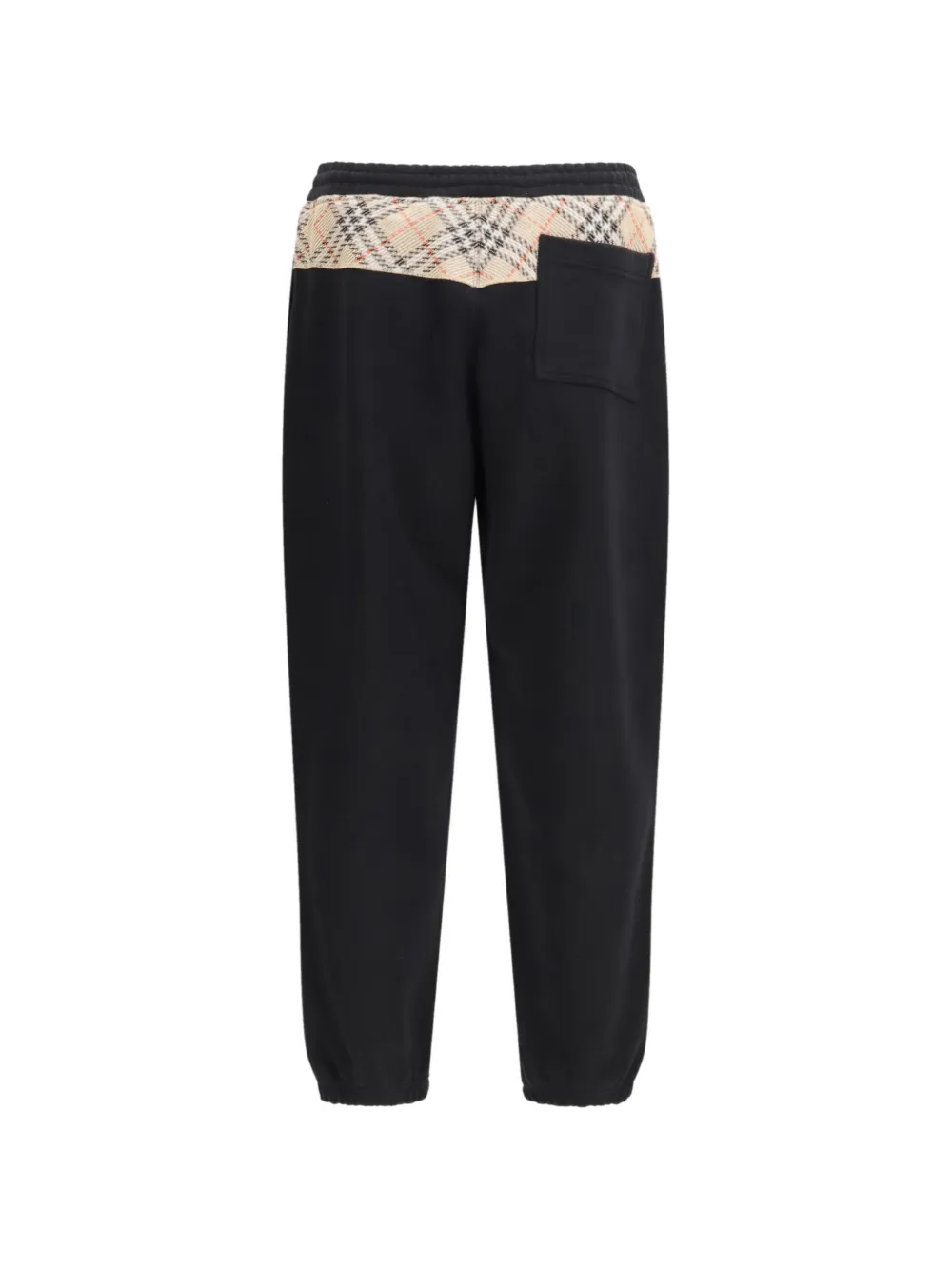 Burberry check-panel track pants - Zwart