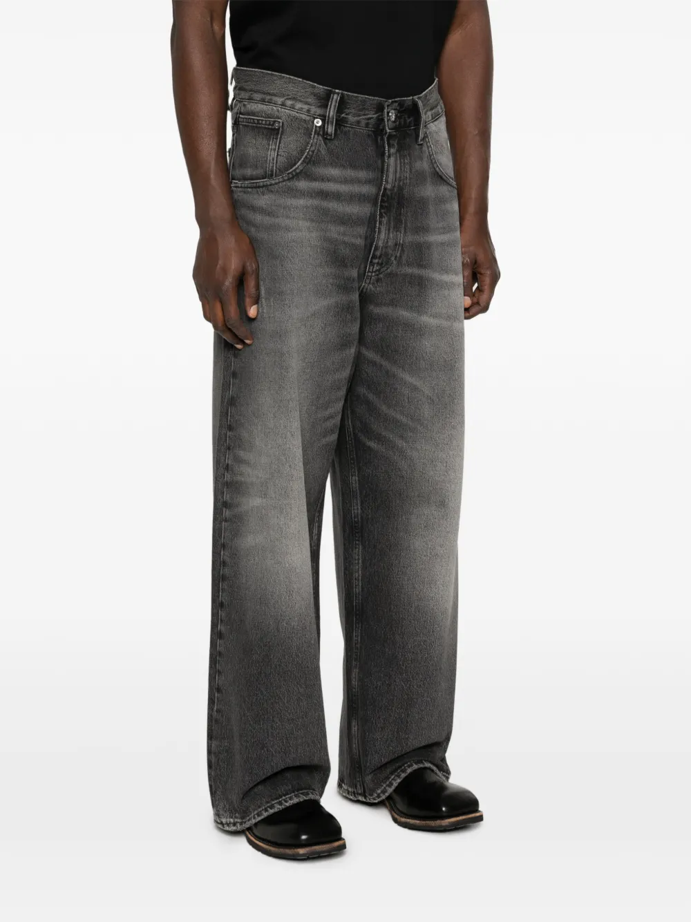 Sunflower Jeans met wijde pijpen en stiksel Grijs