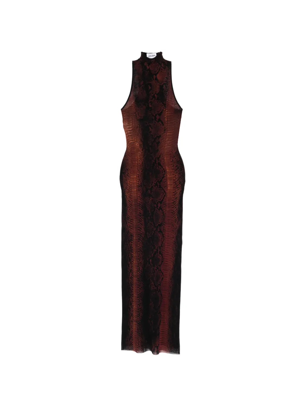 Jean Paul Gaultier python-print maxi dress - Marrone