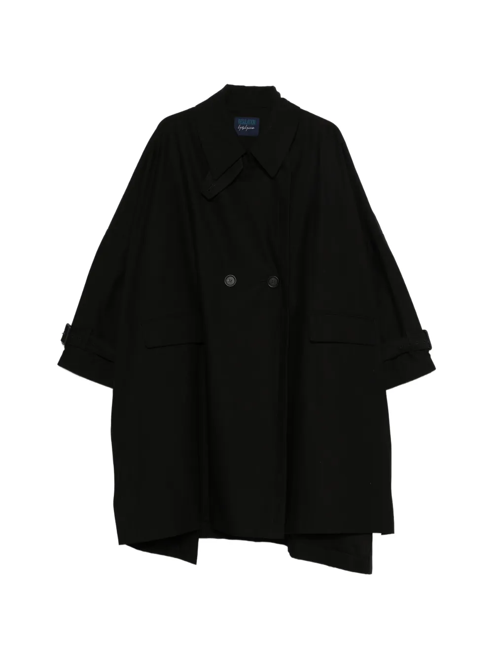 Yohji Yamamoto button front coat - Black