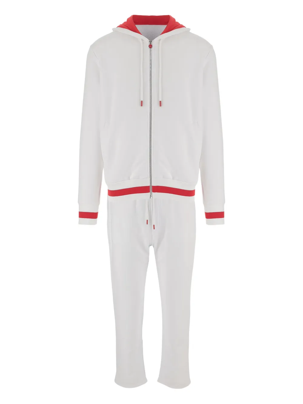 Kiton drawstring elasticated track pants - Bianco