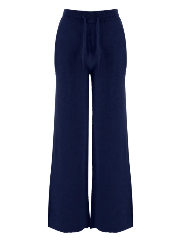 Arch4 Drawstring Palazzo Trousers in Blue