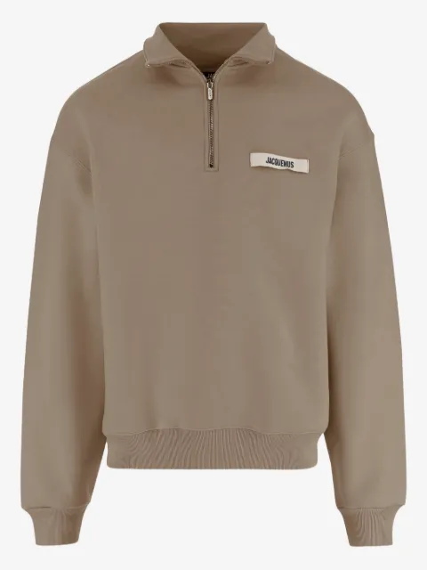 Jacquemus the Gros Grain zipped-rollneck sweatshirt