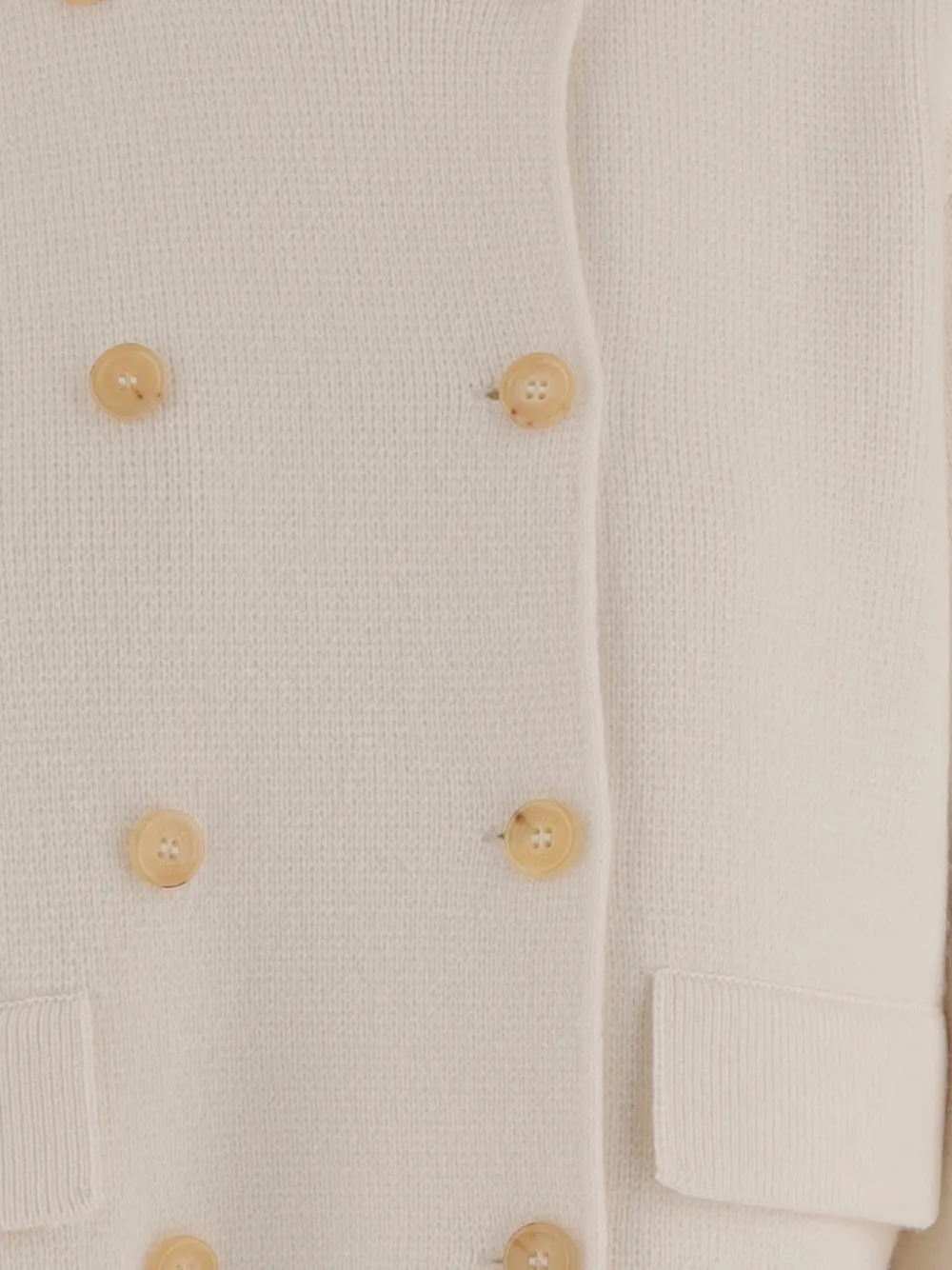  Arch4 Double-breasted Ribbed Knit Jacket - Neutrals 