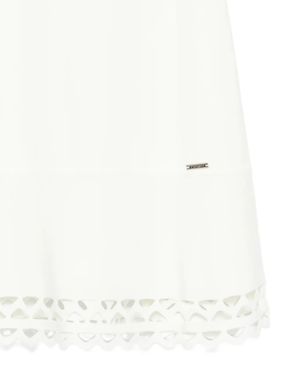 TWINSET Kids Gewelfde jurk met ronde hals Wit