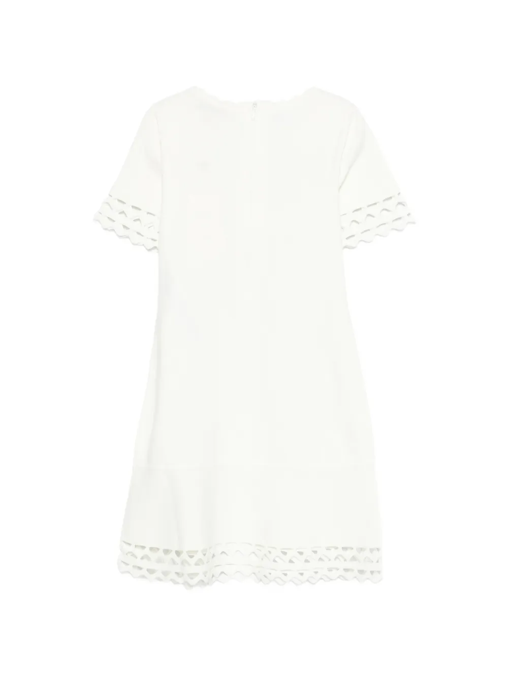 TWINSET Kids Gewelfde jurk met ronde hals Wit