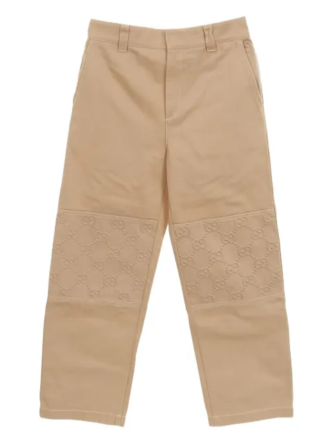 Gucci Pre-Owned 2010s embossed pattern denim trousers