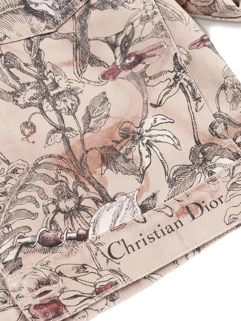 Christian Dior Pre-Owned 2010s Embroidery Floral Denim Jacket