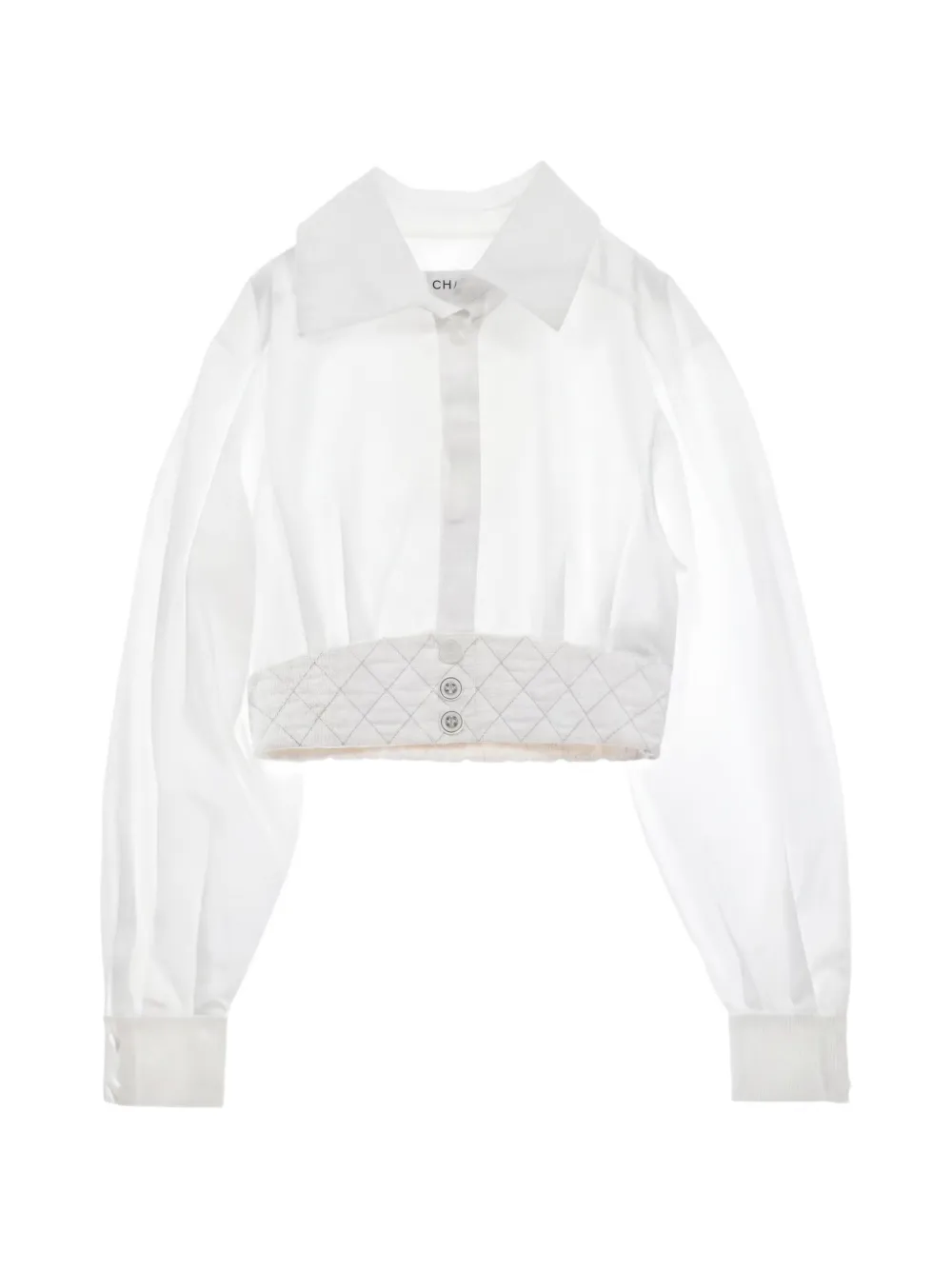 CHANEL Pre-Owned 1986-1988 cotton shirt - White