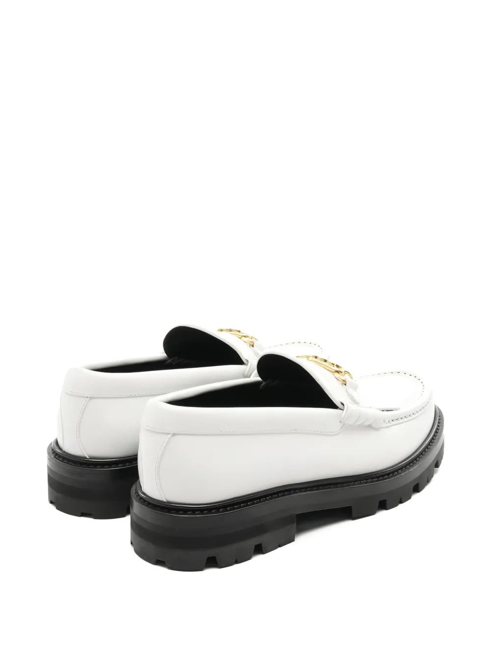 Celine Pre-Owned 2020s fringed leather loafers - Wit