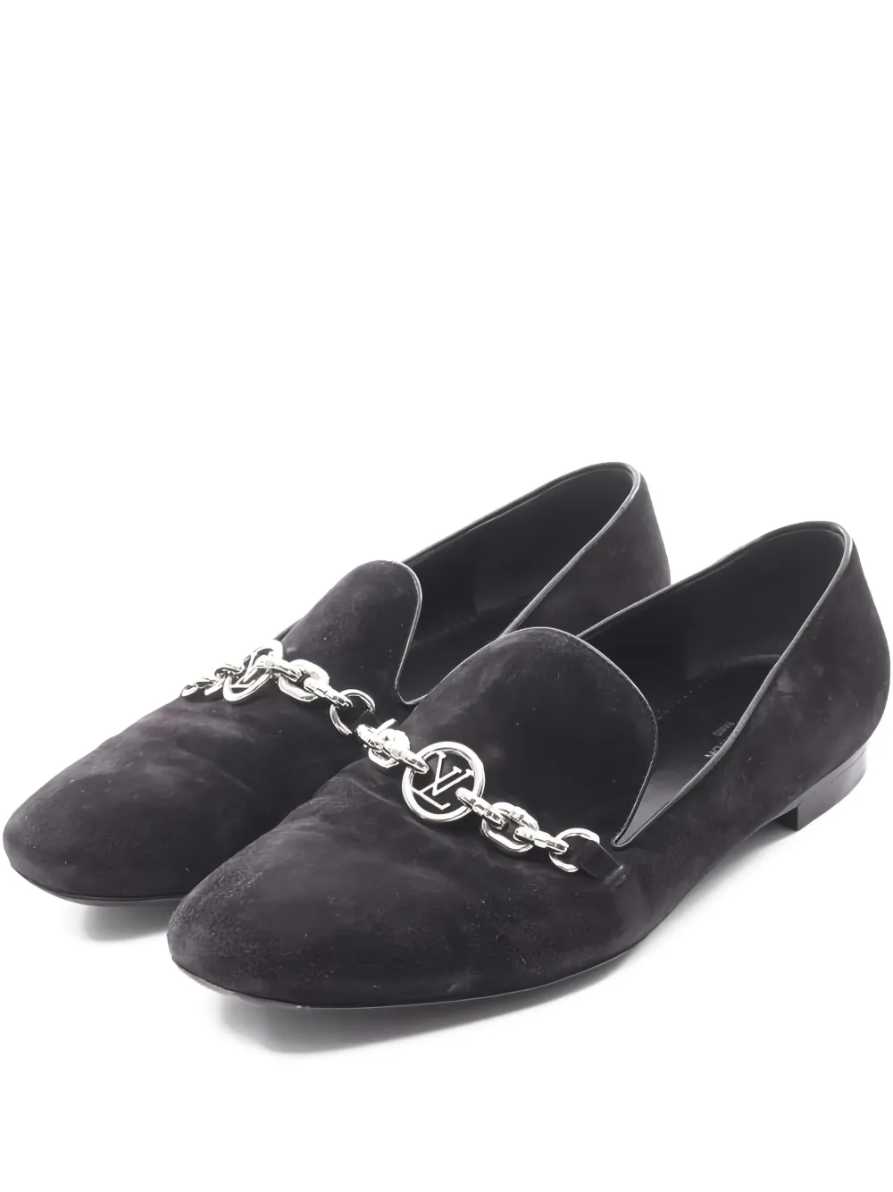 Louis Vuitton Pre-Owned suede loafers - Black