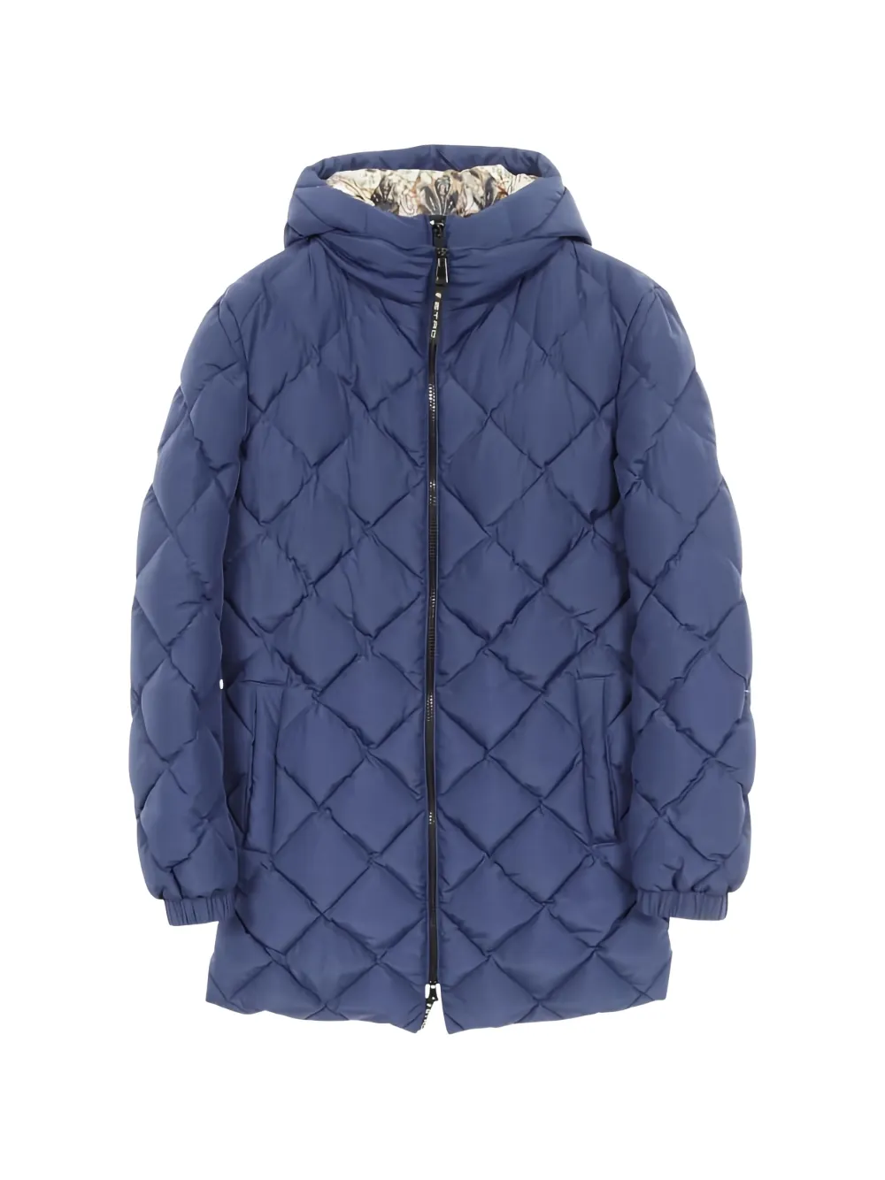 Etro Pre-Owned quilted hooded coat - Blu