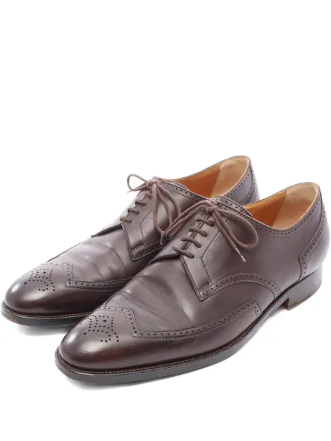 Hermès Pre-Owned brogue-detail leather derby shoes
