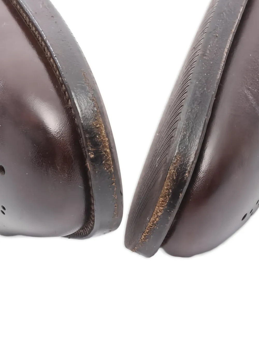 Brogue-Detail Leather Derby Shoes