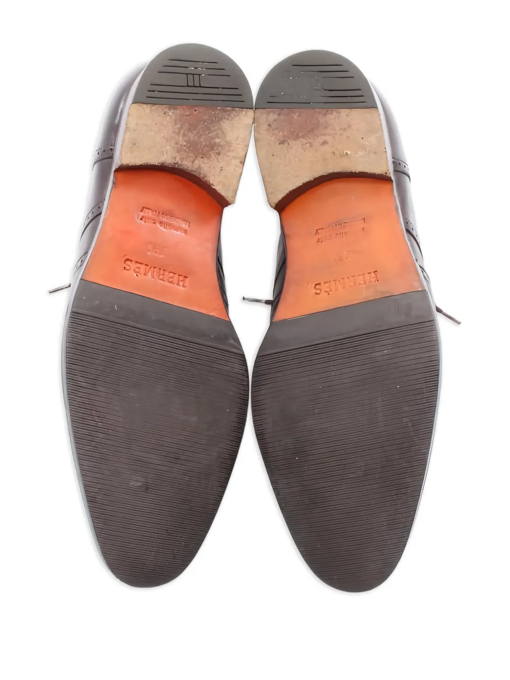 Brogue-Detail Leather Derby Shoes