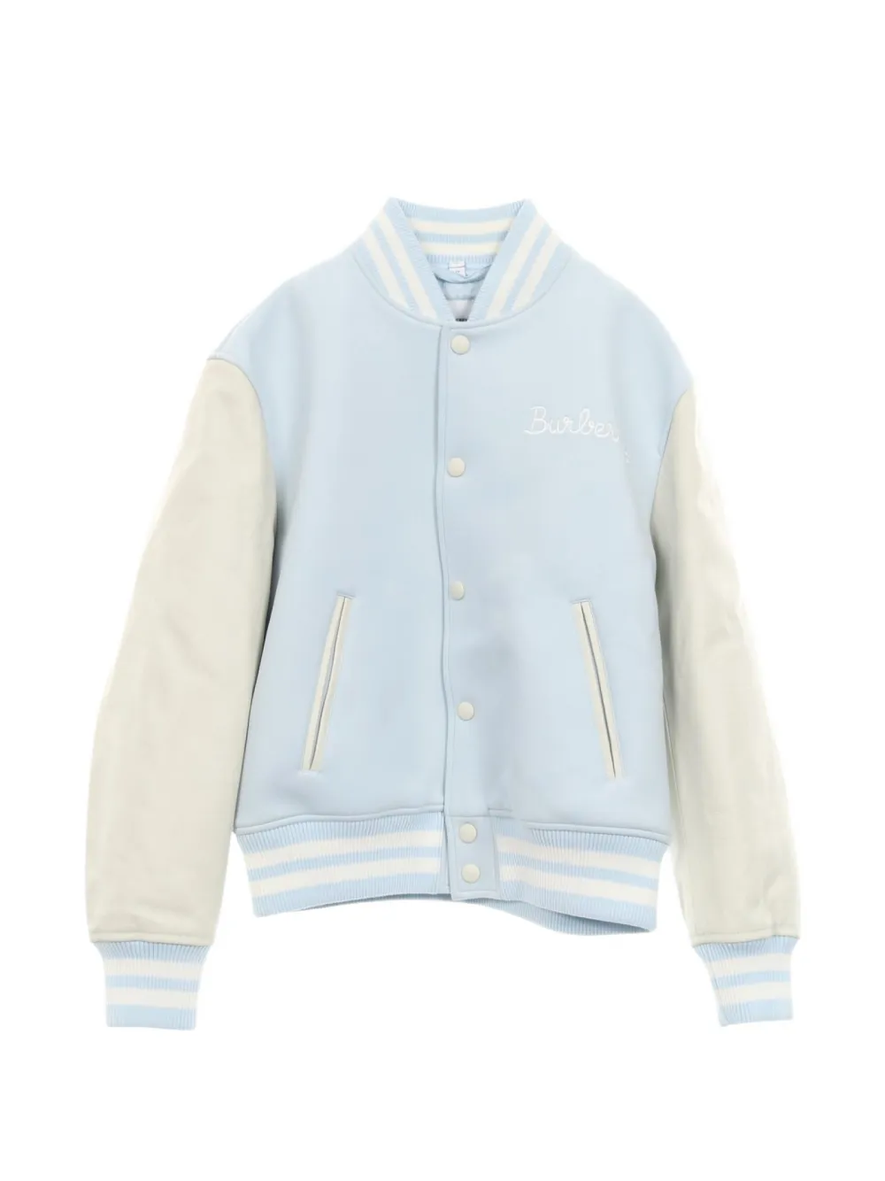 Burberry Pre-Owned 2010s logo-embroidered bomber jacket - Blu