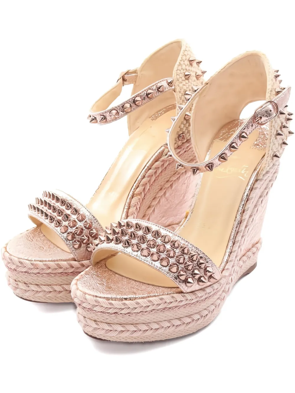 Christian Louboutin Pre-Owned 2020s Madmonica studded sandals - Nude