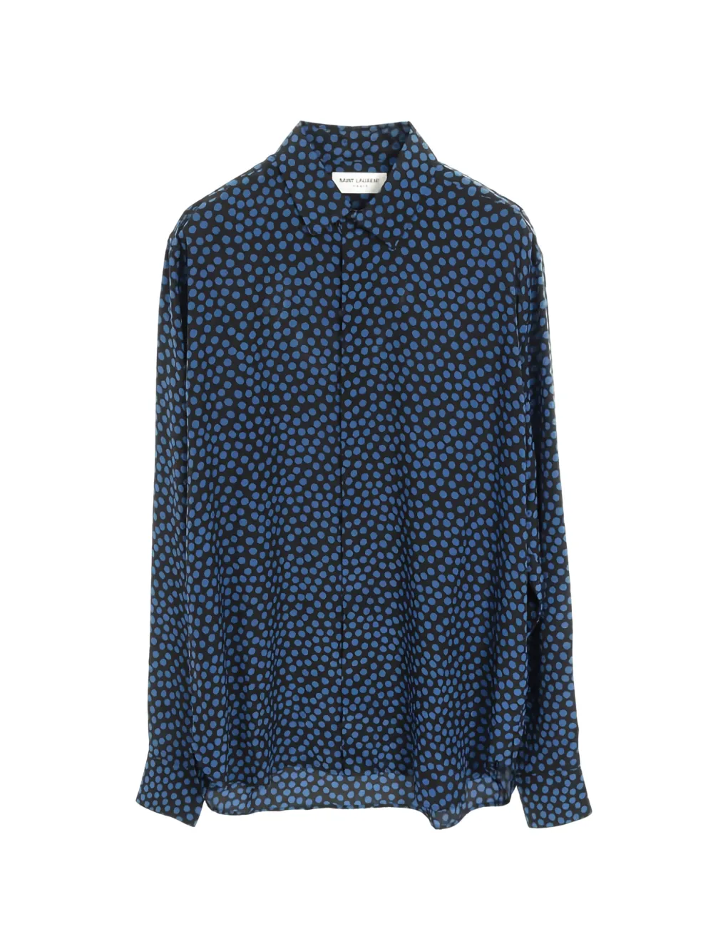 Saint Laurent Pre-Owned 2000s dot silk shirt - Black