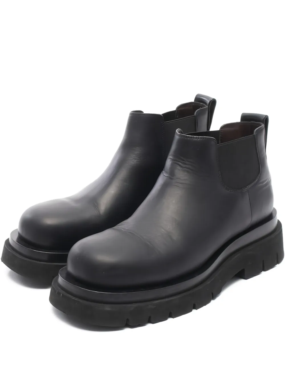 [Bottega Veneta] Bottega Veneta 20AW The Lean Side Gore Deformed Heel Leather Short Boots Off White 39 [Used] [Authenticated and Guaranteed Authentic] 211872