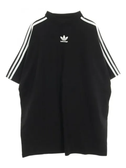 Balenciaga Pre-Owned x Adidas 2010s striped logo T-shirt